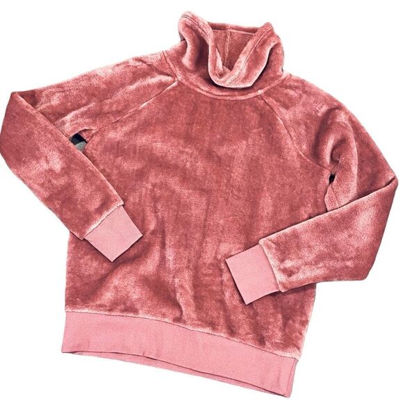 GAIAM Tops - GAIAM | Dusty Pink Cowlneck Fleece Sweatshirt